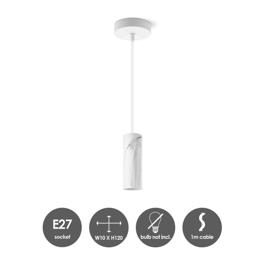 Függeszték kábelre SAGA 1xE27/40W/230V márvány hatású