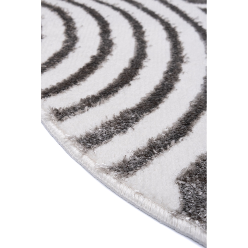 SALAMANCA kerek szőnyeg, 100 cm átmérő, szürke/fehér