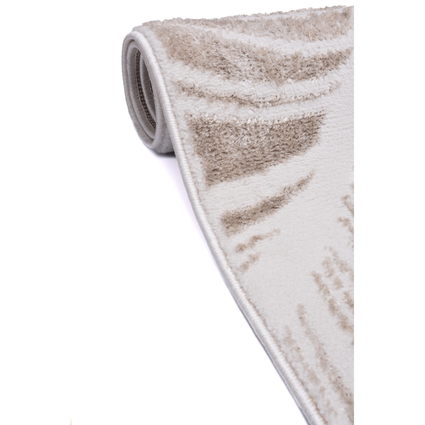 SALAMANCA szőnyeg 160x230 cm, bézs/fehér, levélmintás