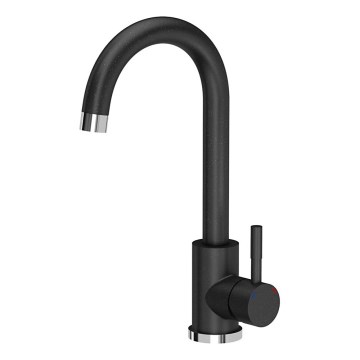 Samona - 32 cm-es gránit mosogató csaptelep/fekete