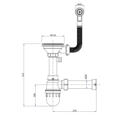 Samona - Konyhai mosogató SAMONA 77x44 cm gránit/bézs