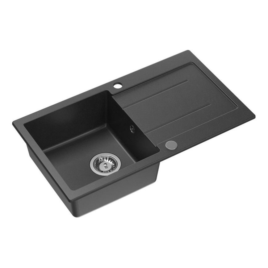 Samona - Konyhai mosogató SAMONA 77x44 cm gránit/fekete