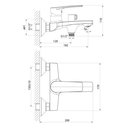 Samona - KORANA fürdőkád csaptelep, fényes króm