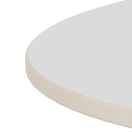 SANTORINI dohányzóasztal, átmérő 70 cm, fehér/fekete, kerámia