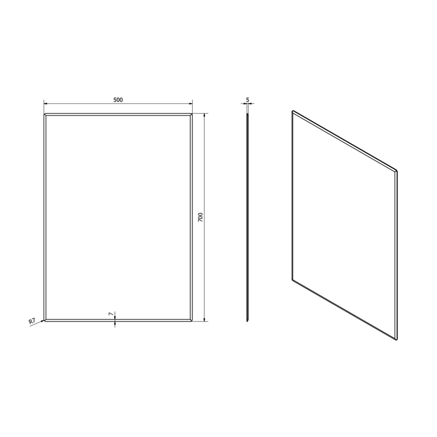 Sapho - ACCORD tükör 50x70 cm, tiszta