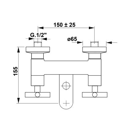 Sapho - AXIA kádcsaptelep, fényes króm