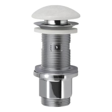 Sapho - Click-Clack BLOK mosdó lefolyó, átm. 6,7 cm, márvány/fehér