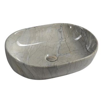 Sapho - DALMA munkalapra szerelhető mosdó 59x42 cm kerámia/grigio