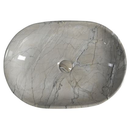 Sapho - DALMA munkalapra szerelhető mosdó 59x42 cm kerámia/grigio