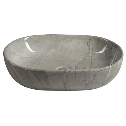 Sapho - DALMA munkalapra szerelhető mosdó 59x42 cm kerámia/grigio