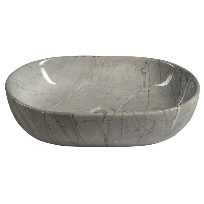 Sapho - DALMA munkalapra szerelhető mosdó 59x42 cm kerámia/grigio