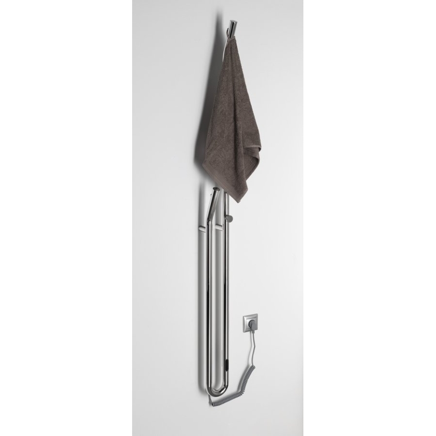 Sapho - DUOPASSO elektromos törölközőszárító időzítővel 45W 170x12 cm, fényes króm