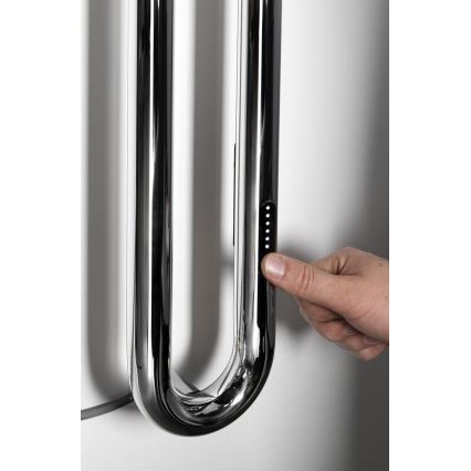 Sapho - DUOPASSO elektromos törölközőszárító időzítővel 45W 170x12 cm, fényes króm