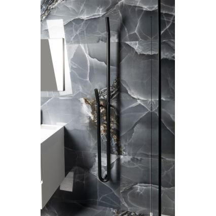Sapho - Elektromos törölközőszárító időzítővel DUOPASSO 45W 170x12 cm matt fekete