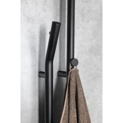 Sapho - Elektromos törölközőszárító időzítővel DUOPASSO 45W 170x12 cm matt fekete