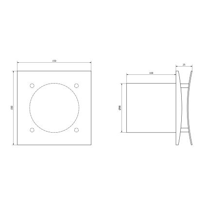 Sapho - EIRA axiális ventilátor 15 W/230 V fehér