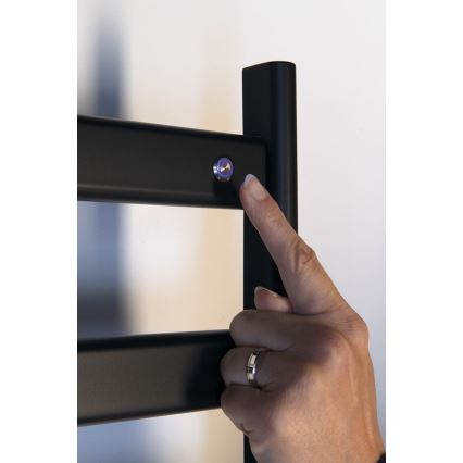 Sapho - Elektromos törölközőszárító ELIAS 105W/230V 49x73 cm matt fekete