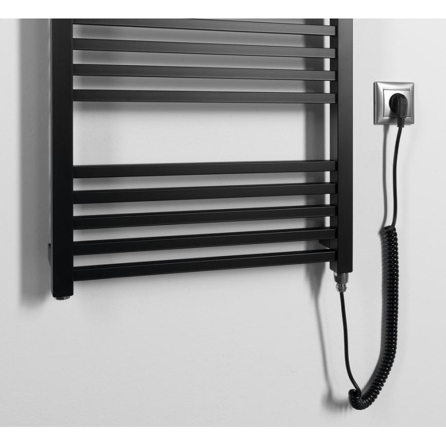 Sapho - Elektromos törölközőszárító METRO-E 500W 134x50 cm matt fekete