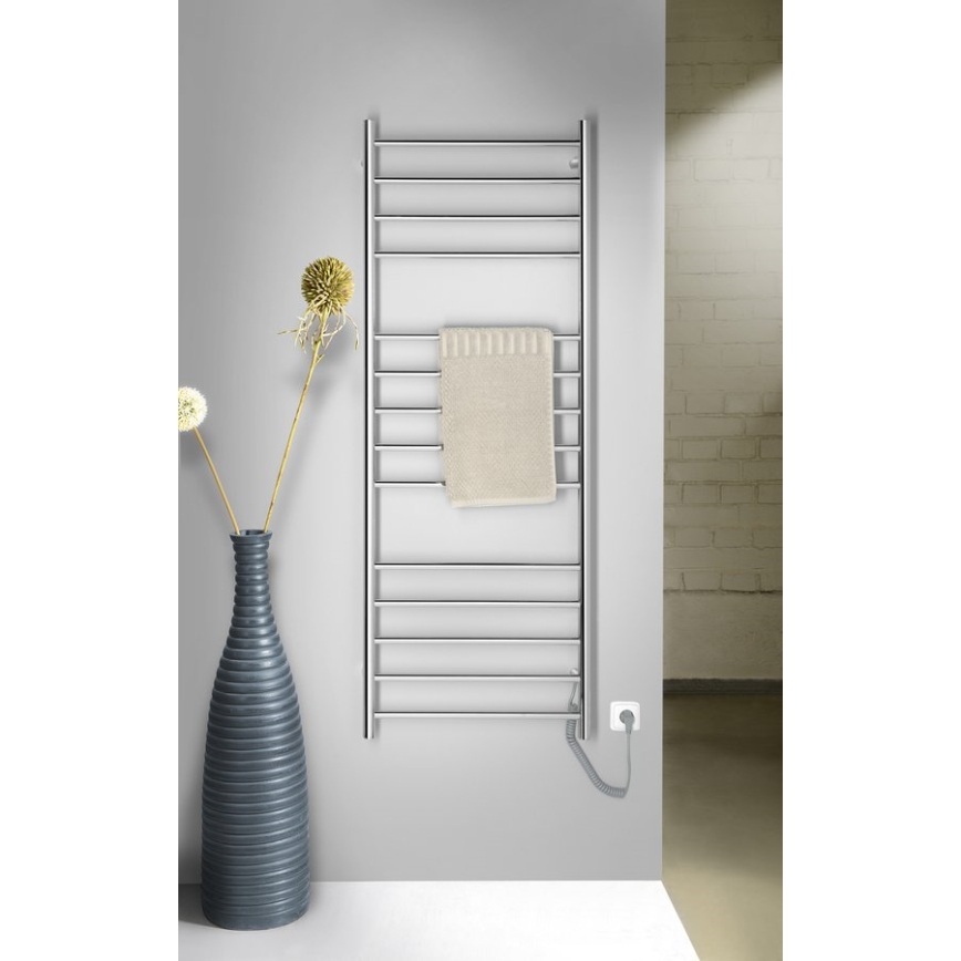 Sapho - Elektromos törölközőszárító REDONDO 130W 150x60 cm fényes króm kerek