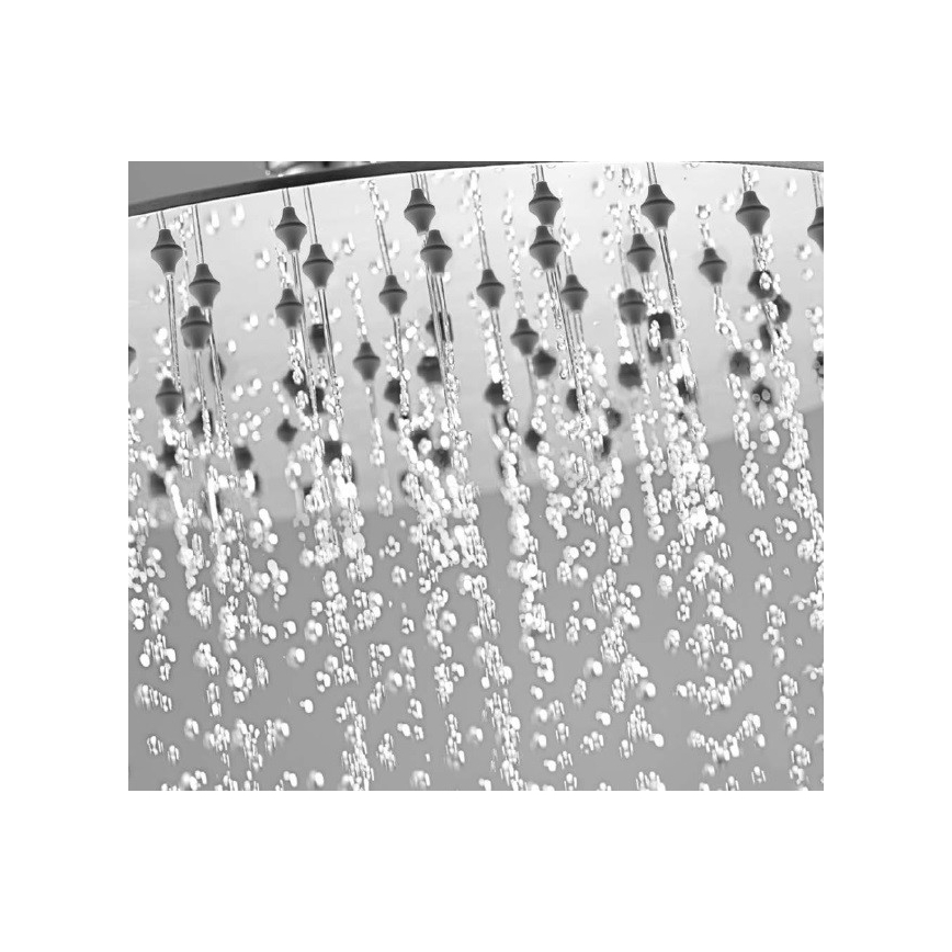 Sapho - Fejzuhany SLIM 25x25 cm csiszolt rozsdamentes