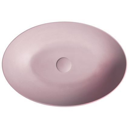 Sapho - FORMIGO 60×40 cm munkalapra helyezhető mosdó, beton/rózsaszín