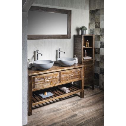 Sapho - FORMIGO ráépített mosdó Ø 39 cm beton/matt szürke