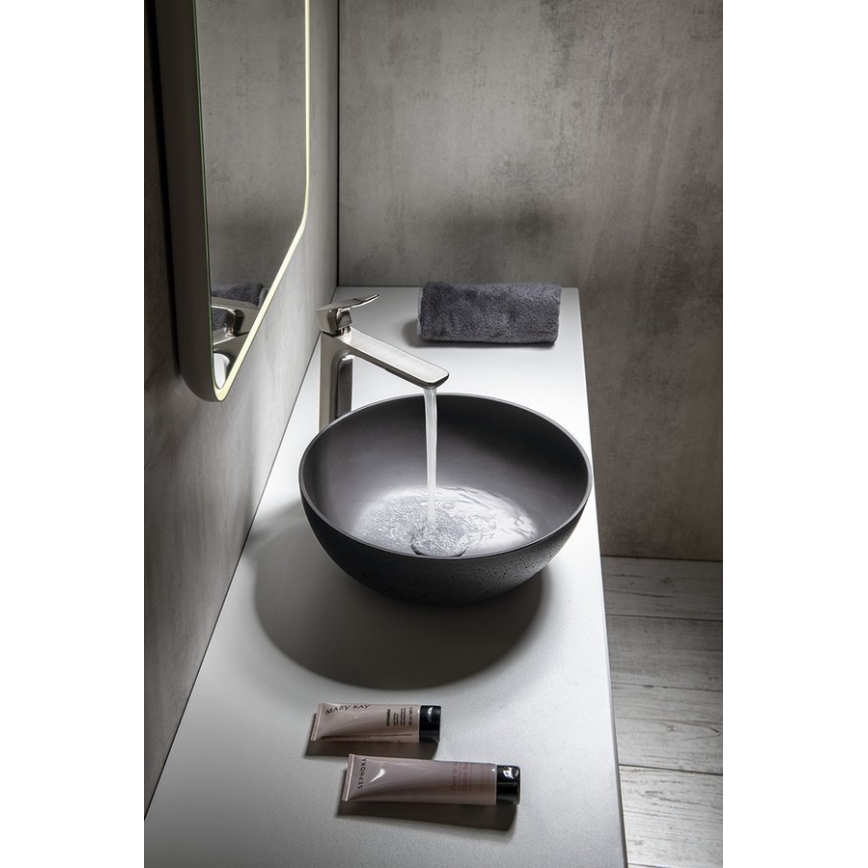 Sapho - FORMIGO ráültethető mosdó átm. 39 cm beton/antracit