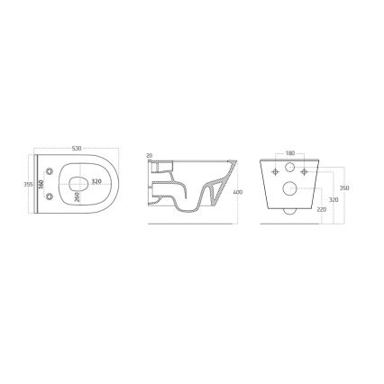 Sapho - Függesztett WC AVVA kerámia/fehér