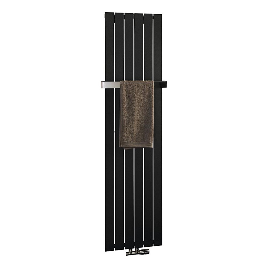 Sapho - Fürdőszobai radiátor COLONNA 910W/230V 45x180 cm fekete