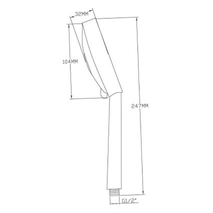 Sapho - Kézi zuhany, fényes króm