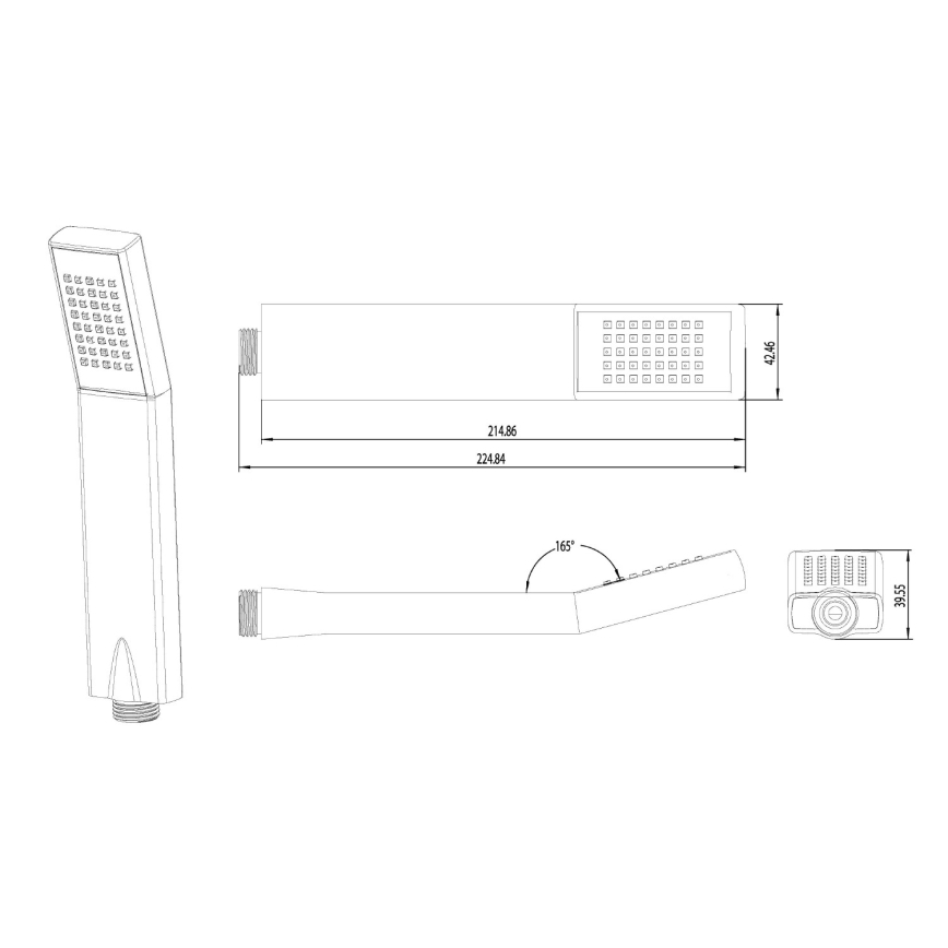 Sapho - Kézi zuhany, fényes króm
