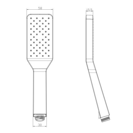 Sapho - Kézi zuhany öntisztító rendszerrel, fényes króm