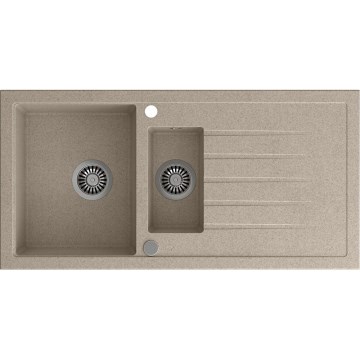 Sapho - Konyhai mosogató 100x50 cm gránit/bézs