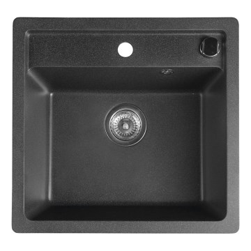 Sapho - Konyhai mosogató 53x50 cm gránit/fekete