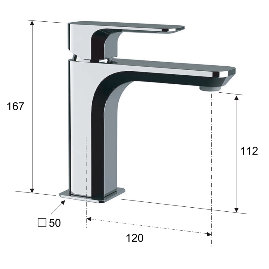 Sapho - Mosdó csaptelep SPY 16,7 cm fekete