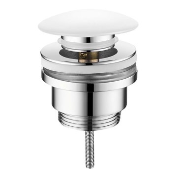 Sapho - Mosdó leeresztő Click-Clack, átmérő 6,4 cm, kerámia/fényes króm