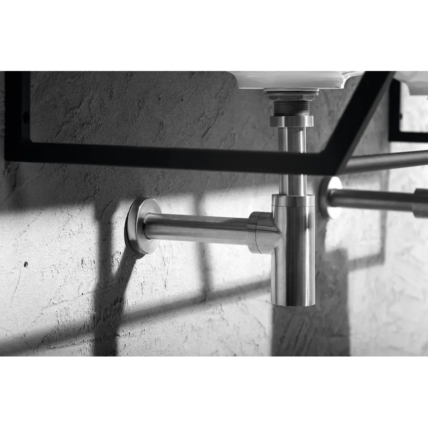 Sapho - Mosdó szifon MINIMAL matt rozsdamentes acél