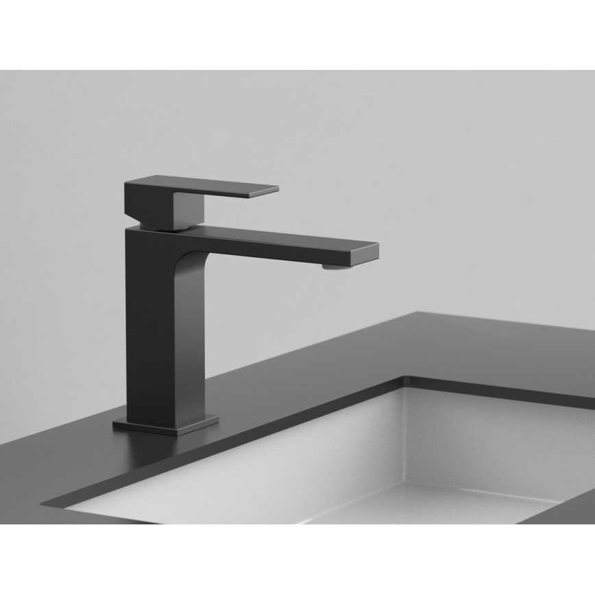 Sapho - Mosdócsap CUBEMIX 15,3 cm matt fekete