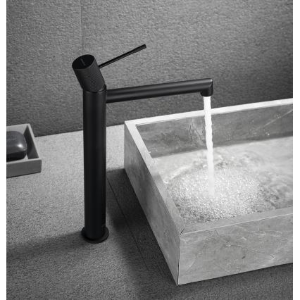 Sapho - mosdócsaptelep SOLARIS 32 cm matt fekete