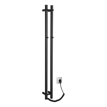 Sapho - PAPINADO elektromos törölközőszárító 40 W 120 x 11 cm matt fekete
