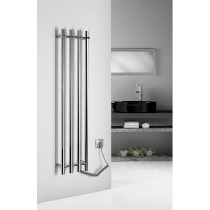 Sapho - PAPINADO elektromos törölközőszárító 85W 120x26 cm, fényes króm, jobb oldali