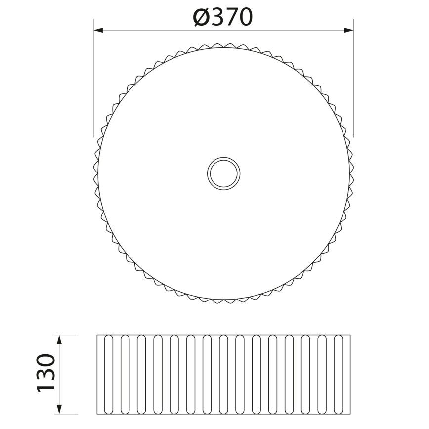 Sapho - PICOBELLO ráépíthető mosdó, Ø 37 cm, kerámia/fehér