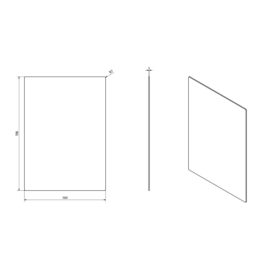 Sapho - PLAIN tükör 50x70 cm
