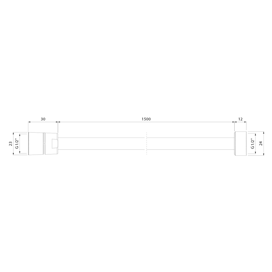 Sapho - POWERFLEX zuhanytömlő 150 cm matt fekete