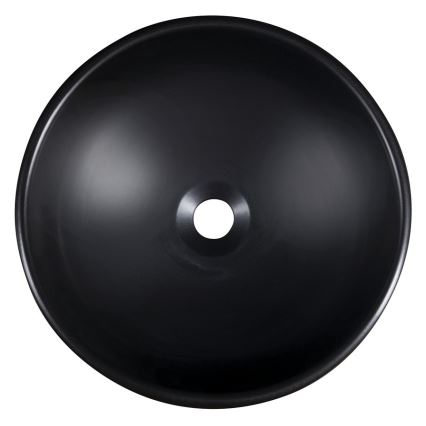 Sapho - PRIORI pult fölé helyezhető mosdó, átmérő 41 cm, fekete/fehér