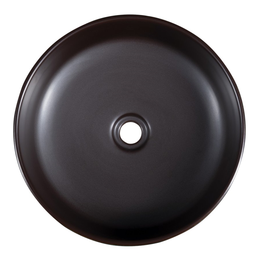 Sapho - PRIORI pultfelületre helyezhető mosdó, Ø 41 cm, barna/kék