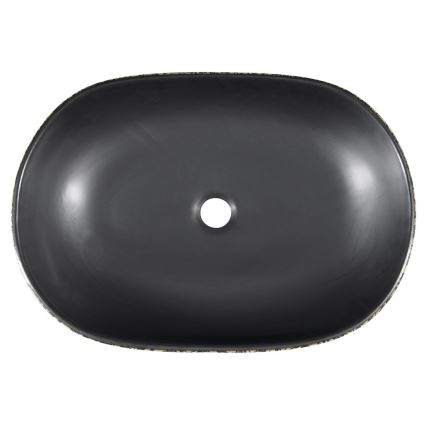 Sapho - PRIORI ráültethető mosdó 60x40 cm kerámia/fekete/kék