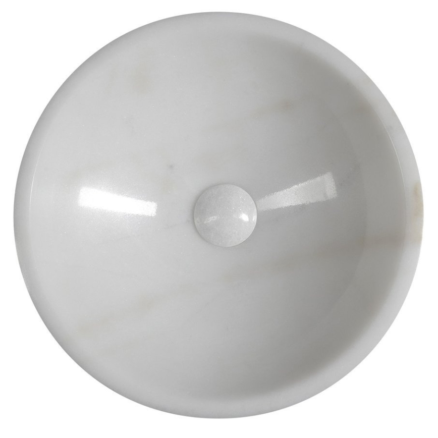 Sapho - Ráépített mosdó BLOK átm. 40 cm márvány/fehér