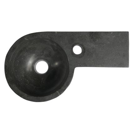 Sapho - Sarok falra szerelhető mosdó BLOK 40x23 cm jobb/antracit
