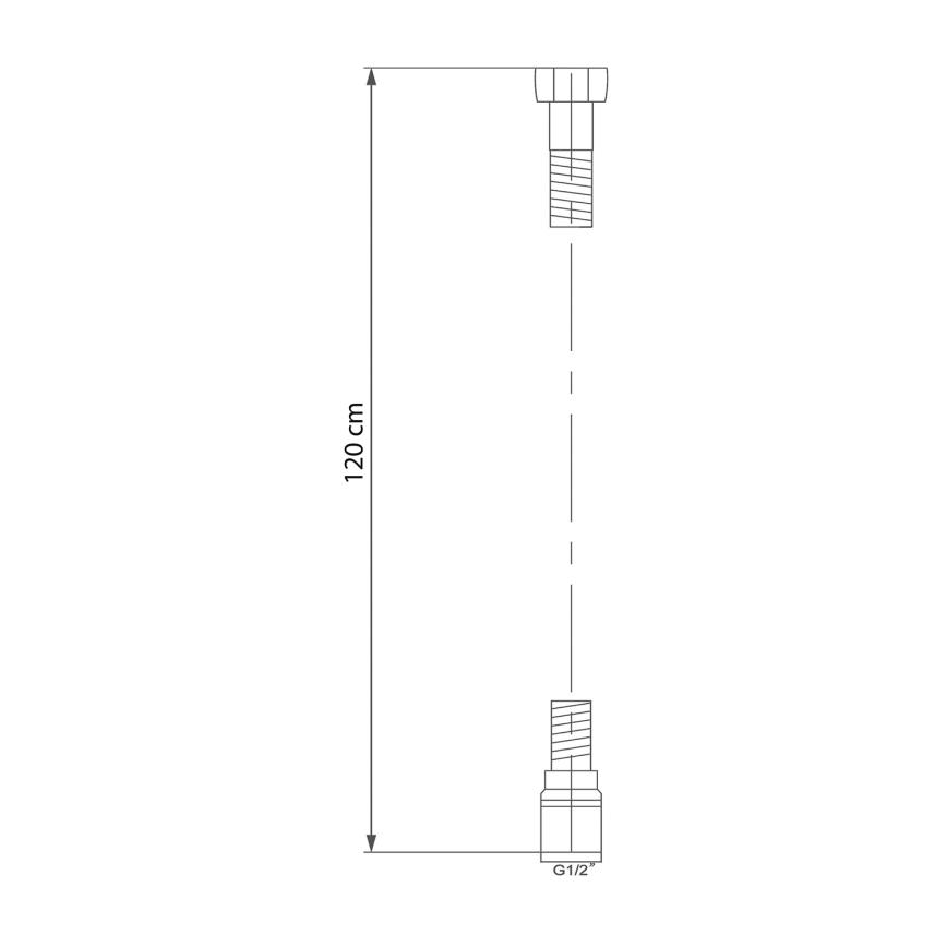 Sapho - SOFTFLEX zuhanytömlő 120 cm metál ezüst